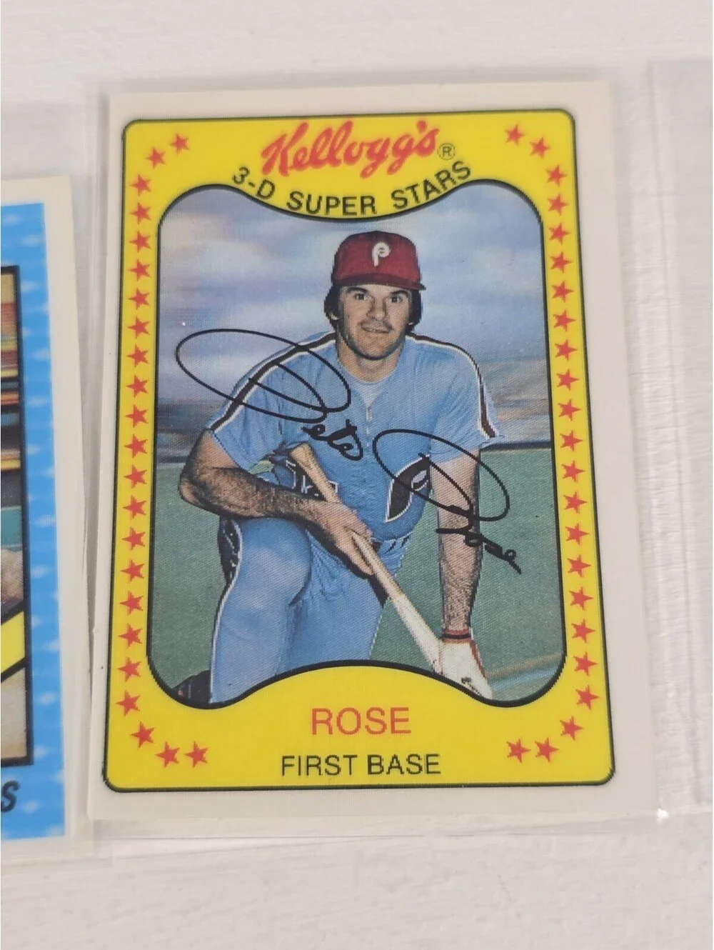 Pete Rose Reds Phillies Kellogg's Card Lot With Grenada Stamp